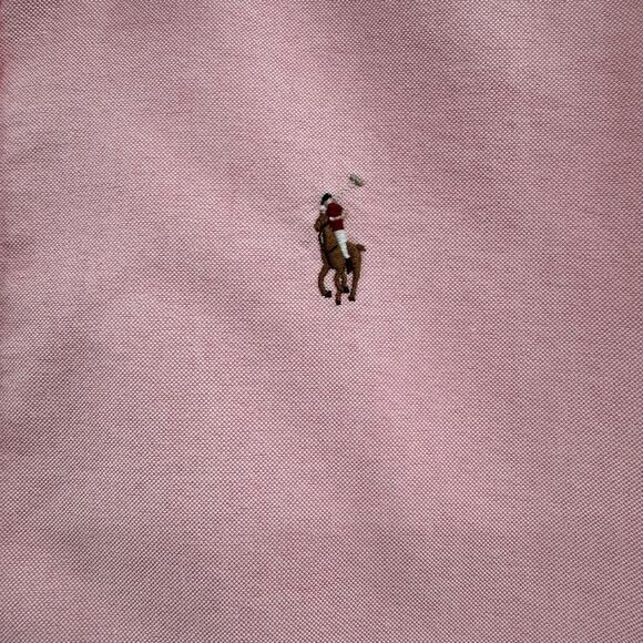 Ralph Lauren Sport Womens Slim Fit Oxford Button Down Shirt Size 14 Pink Preppy - Picture 3 of 9